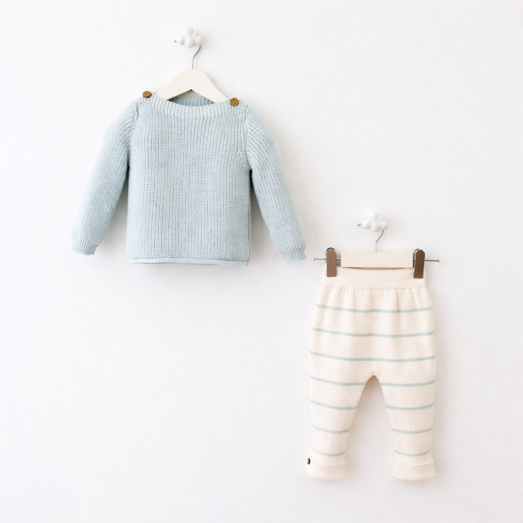 Baby Knit Set – Blue (2 Pieces)