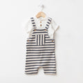 Striped Baby Overall Set with Shirt – Soft Cotton Outfit