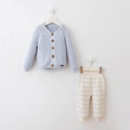 Baby Knit Set – Light Blue (Cardigan & Pants)