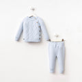 Luxury Baby Knit Set – Sky Blue (2 Pieces)